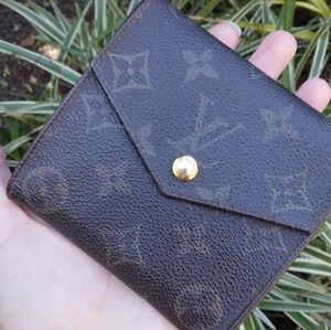 100% Louis Vuitton Monogram Portefeiulle Elise Trifold Wallet 